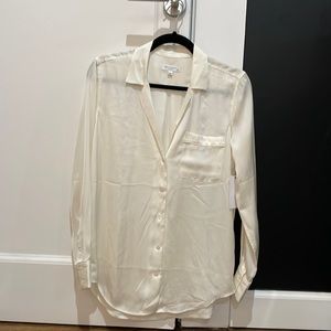 Equipment blouse in off white size small